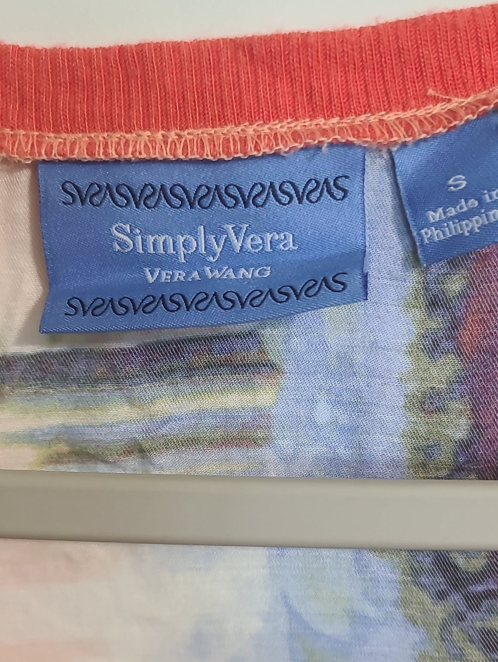 Simply Vera Vera Wang Coral Multicolor Abstract Tank - Picture 3 of 5